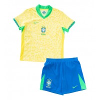 Dětský fotbalový dres Brazílie Copa America 2024 Domácí Krátký Rukáv (+ trenýrky)